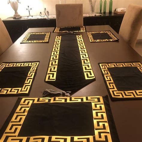 versace license plate|Versace table cloth.